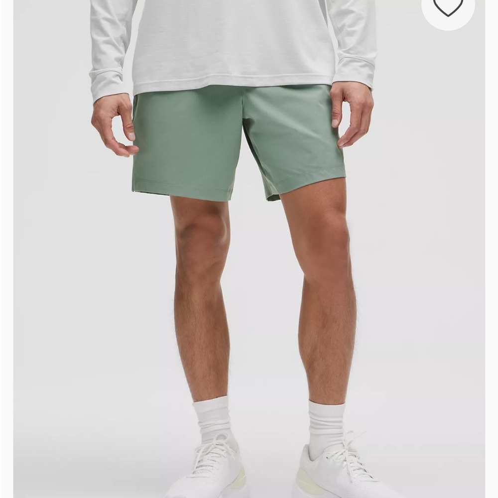 Lululemon Athletica Green Athletic Shorts with Drawstring Waist
